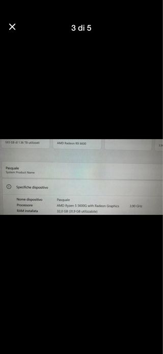 PC Gaming Completo Nero e Blu