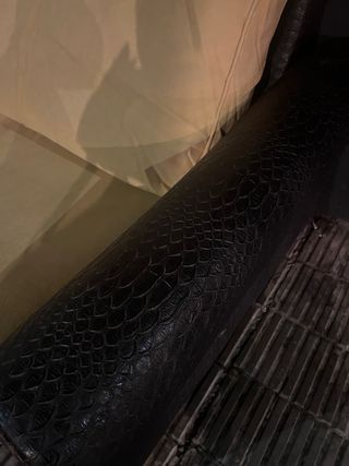 Sofá y butaca tela y piel