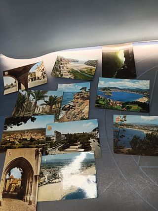 35 postales variadas, coleccionismo papel