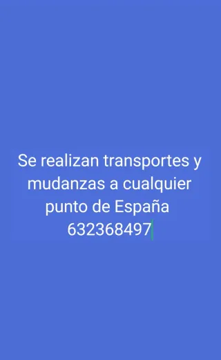 Se realizan portes y mudanzas