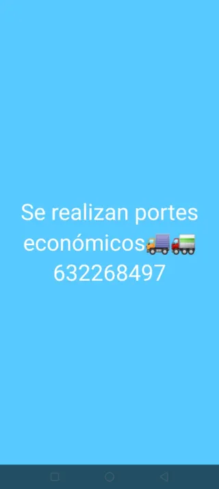 Se realizan portes y mudanzas