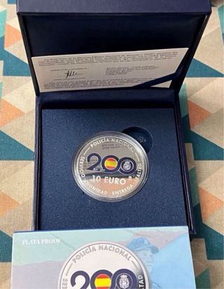 Moneda 200 años Policía Nacional 10 Euro Plata Pro