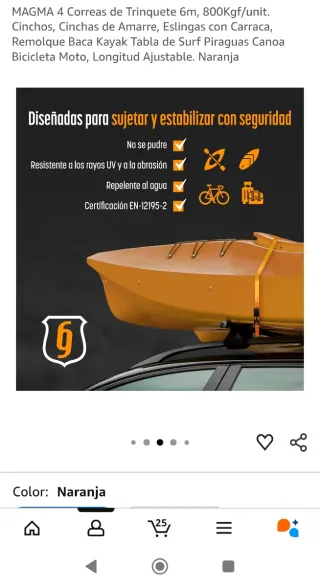 2 Correas Trinquete cintas de amarre MAGMA