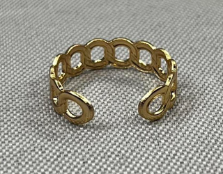 Anillo mujer eslabones oro ajustable
