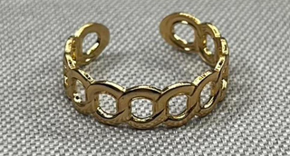 Anillo mujer eslabones oro ajustable