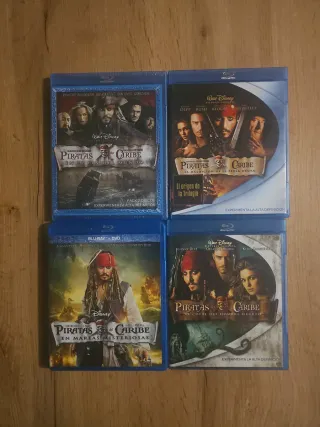 Pack 4 Películas Piratas del Caribe Blu-ray