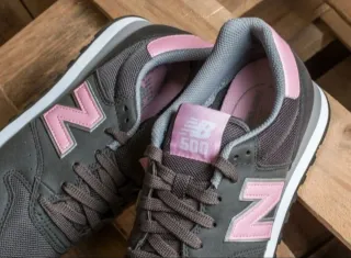 Tenis New Balance Gris y Rosa