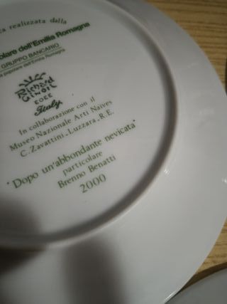 Piatti Richard Ginori Emilia Romagna pittori naif