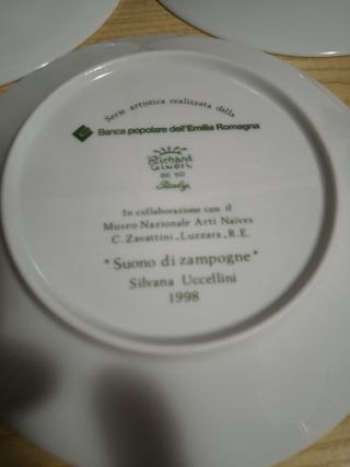 Piatti Richard Ginori Emilia Romagna pittori naif