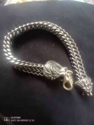 Pulsera Acero Doble León Cierre