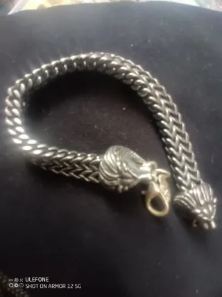 Pulsera Acero Doble León Cierre