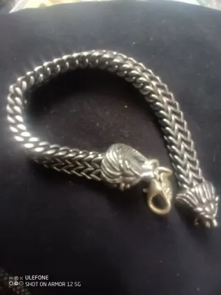 Pulsera Acero Doble León Cierre