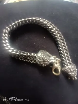 Pulsera Acero Doble León Cierre