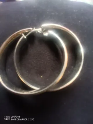 Pendientes Aro Acero Dorado y Plateado