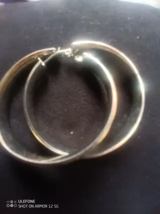 Pendientes Aro Acero Dorado y Plateado