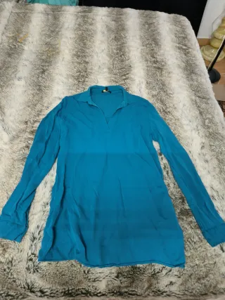 Lote 3 camisas Massimo Dutti azul y turquesa