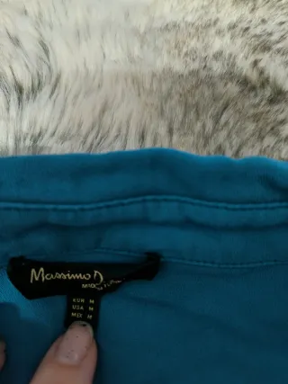 Lote 3 camisas Massimo Dutti azul y turquesa