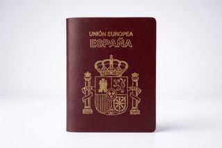 Funda Pasaporte Cuero España Diseño Dorado