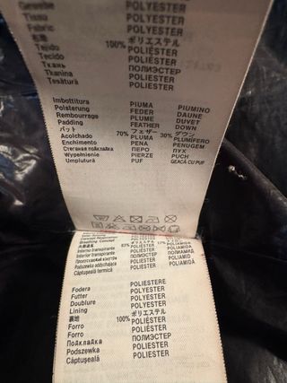 Plumas largo Geox negro, michisimas plumas, largo