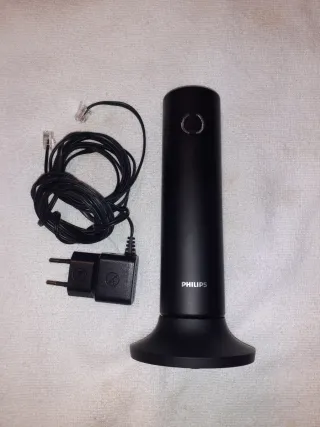 Teléfono inalámbrico Philips negro