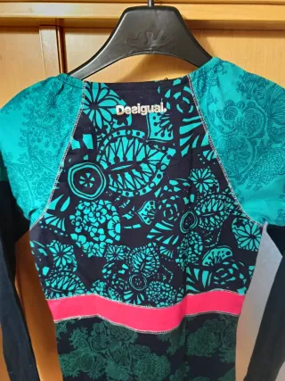 Vestido Desigual Midi Flores