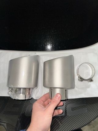 Colas de escape inox int 63mm ext 114 mm