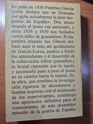 Granada 1936, asesinato de Federico García Lorca