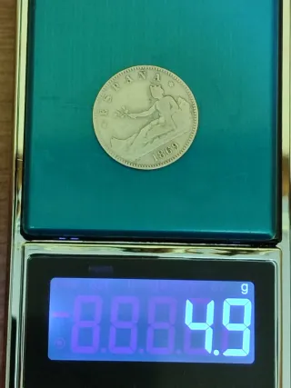 1 Peseta España 1869 Gobierno Provisional
