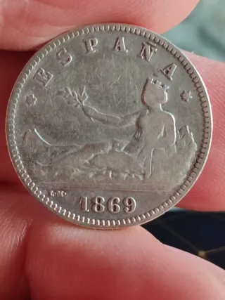 1 Peseta España 1869 Gobierno Provisional