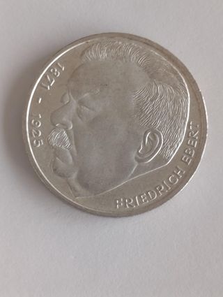 Moneda 5 Marcos Alemanes 1975 Friedrich Ebert