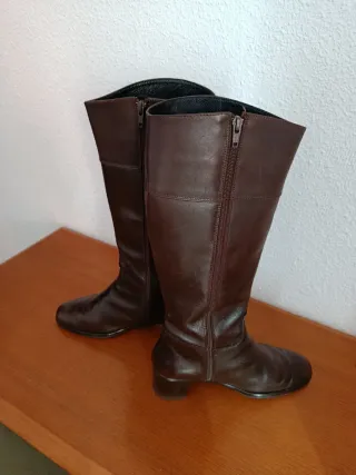 Botas altas piel Alpe Talla 39 Marrón