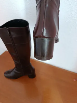 Botas altas piel Alpe Talla 39 Marrón