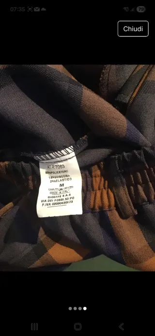 Pantaloni a quadri Rop Tg M