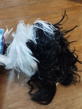 Peluca Evil Madame Smiffys Negra y Blanca