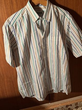 Camisa Carlo Pimi Rayas Multicolor Talla L,
