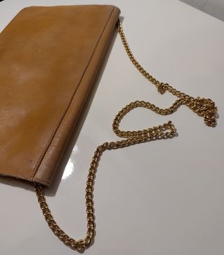 Bolso de mano vintage de Petite Fleur de piel 80s