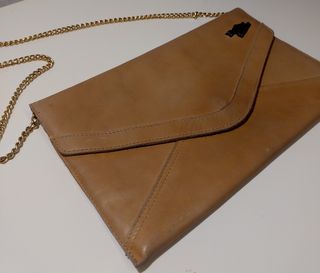 Bolso de mano vintage de Petite Fleur de piel 80s