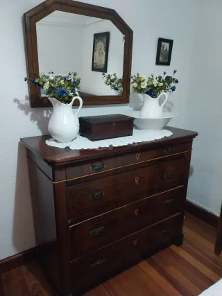 Tocador barco madera de nogal