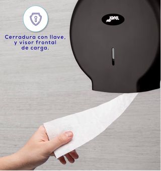 Suporte Papel Higiênico Industrial Jofel Preto