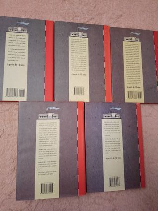 LOTE 5 LIBROS SERIE ORO EL BARCO DE VAPOR (rojos)