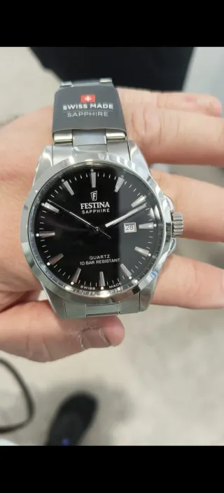 Reloj Festina Swiss Made Sapphire Negro
