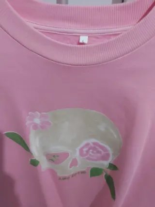 Sudadera Rosa Aire Retro Talla L