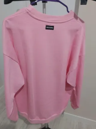 Sudadera Rosa Aire Retro Talla L