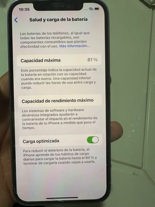 iPhone 12 Apple 81% Capacidad Batería