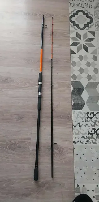 Caña de pescar y carrete