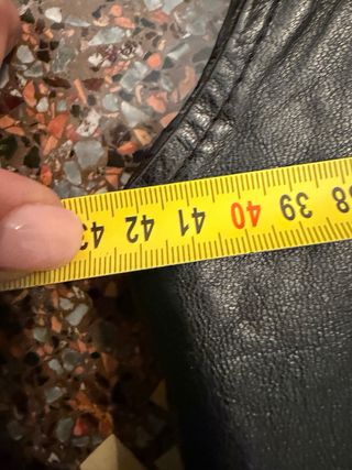 Gilet in pelle nera L vintage rock