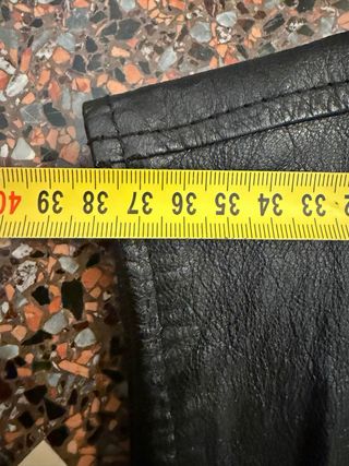 Gilet in pelle nera L vintage rock