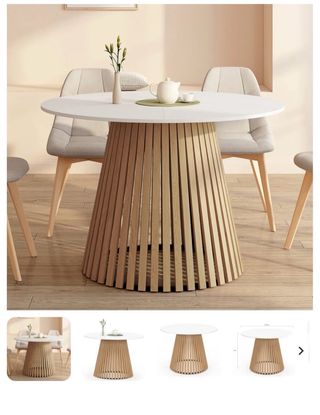 Mesa comedor redonda 110cm 6 personas