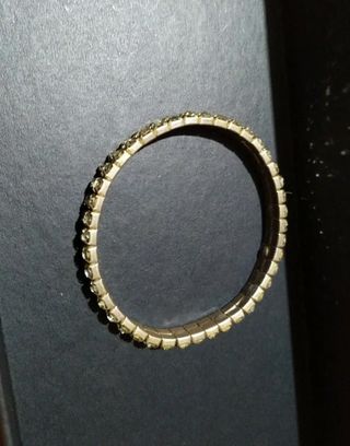 Bracciale con strass argentato