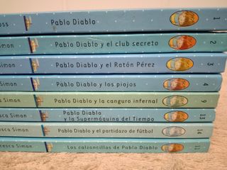 LOTE 8 LIBROS DE LA SERIE PABLO DIABLO (azules)